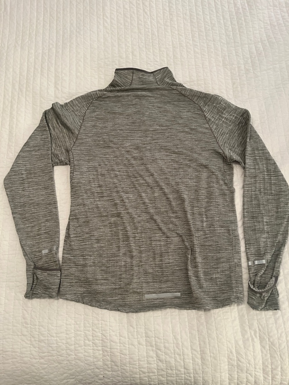 Nike Run Heather Gray Half-Zip Pullover - Picture 5 of 5